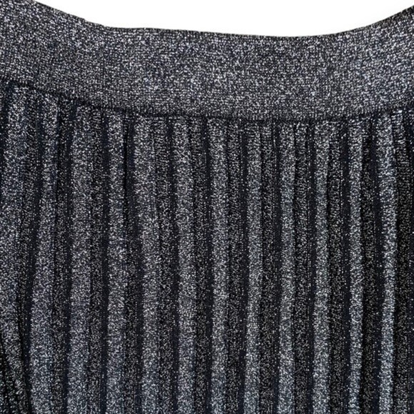 Pleated Skirt Pleated Metallic Knit Flowy Skirt SOLD - Picture 8 of 14